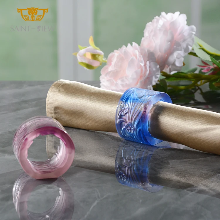 Crystal Beaded Napkin Ring Designer Decorative Wholesale Latest Arrival Table Top Fancy Napkin Holder