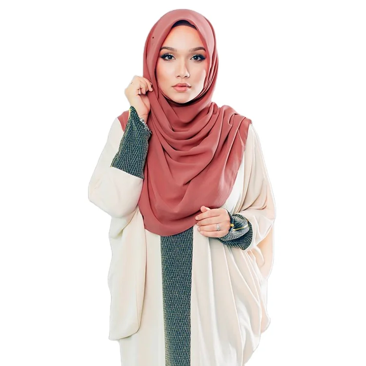 2022 modern Smooth Elegant Hot Sale Gorgeous Stitching High Quality Luxury chiffon Factory Scarf excellent muslim hijab
