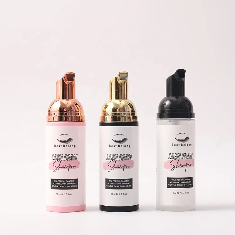 2021 New Design Lashshampoo Gentle Lashshampoo Private Label Vegan Oil Free Foam Lash Shampoo Soft Foaming Lash Cleanser