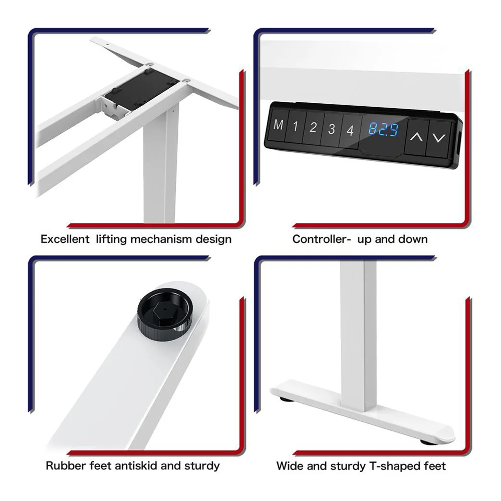 Height Adjustable Automatic Up Down Desk Electric Sit Stand Desk Manufacturer