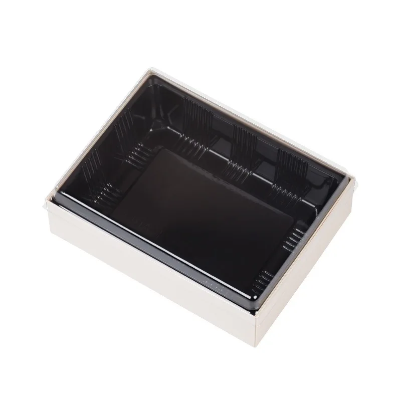 ESTICK Wooden Disposable Environmentally Friendly Takeaway Sushi Pastry Dessert Tiramisu Wooden Box For Food Container Packaging