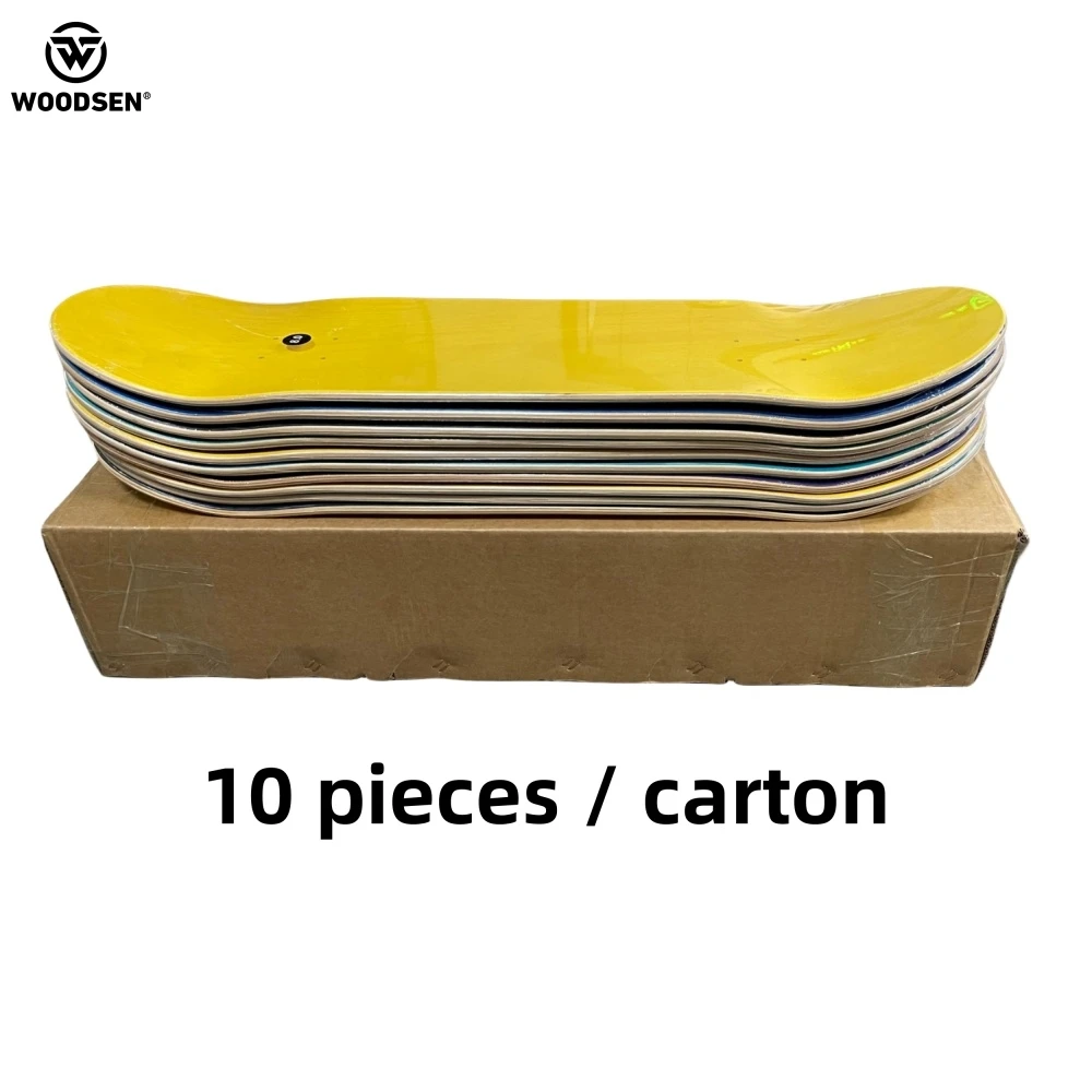 WOODSEN Phosphor luminous custom skateboard Canadian maple blank skate board deck