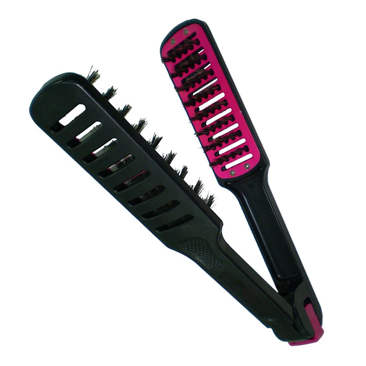 
Hot selling ceramic board nylon bristles straight hair hairdressing tool 