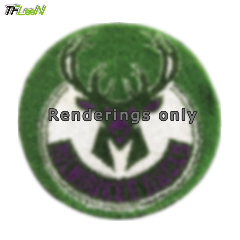 Artificial grass doormat sports team logo embroidered floor grass mat plastic grass mat