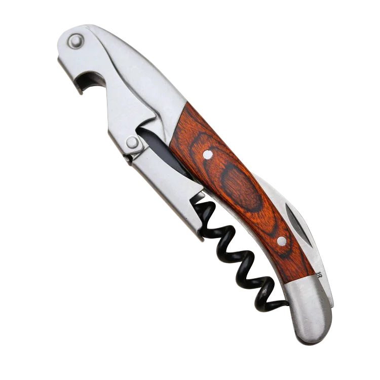 Штопор высокого качества с деревянной ручкой для открывания винных бутылок