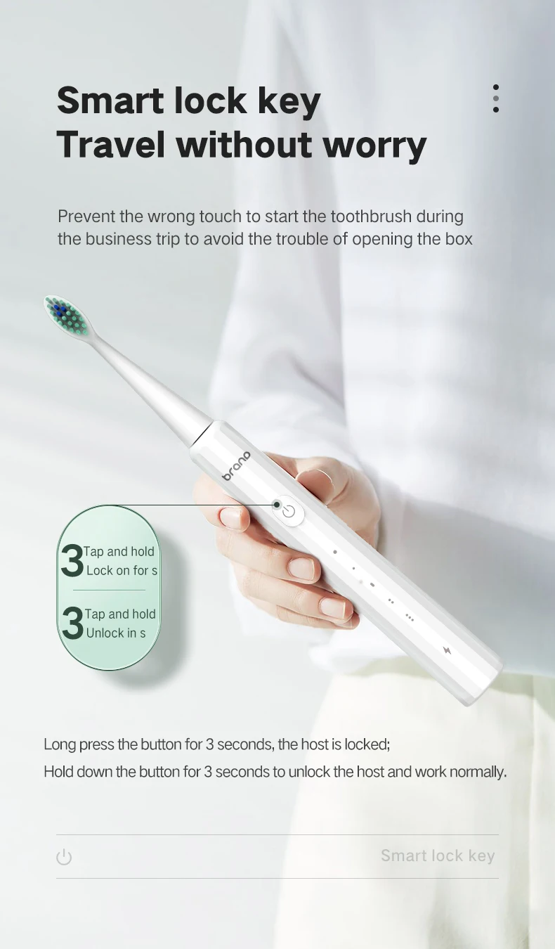 Manufacturer Free Sample DY-161 Electric Toothbrush IPX7 Waterproof Oral Cleaning Smart Sonic Electric Toothbrush