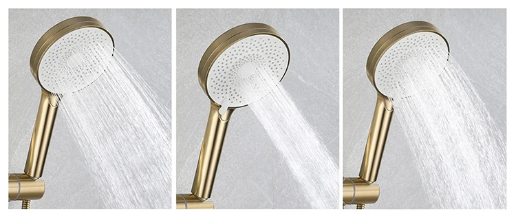 rain shower system set 2 function stainless steel 304 ss bathroom column 2 way mixer brushed gold 10 inch shower head large