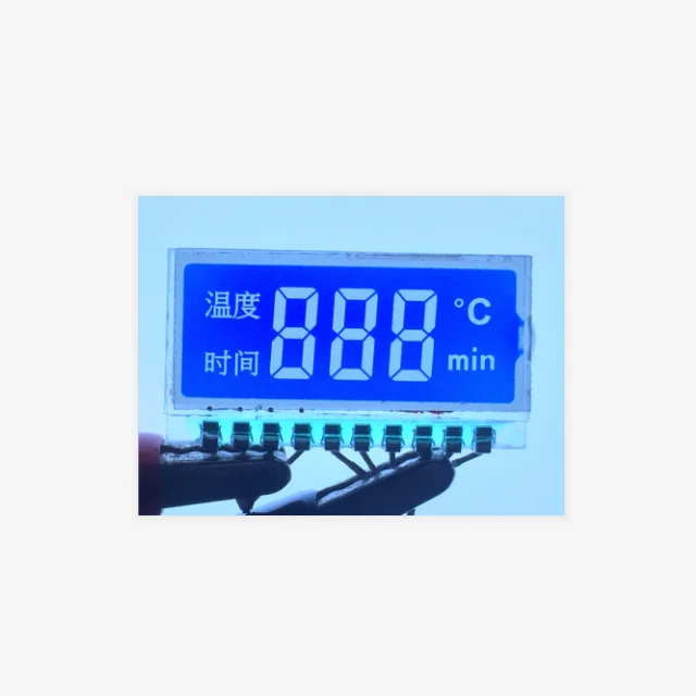 Lcd Manufacturers Custom 7 Segment STN Negative 3-digit Led backlight Lcd Display