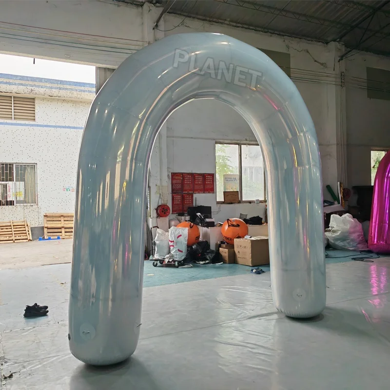 Hot Selling Commercial Wedding Party Decoration Reflective PVC Mirror Ball Arch Inflatable Mirror Ball Archway Entrance