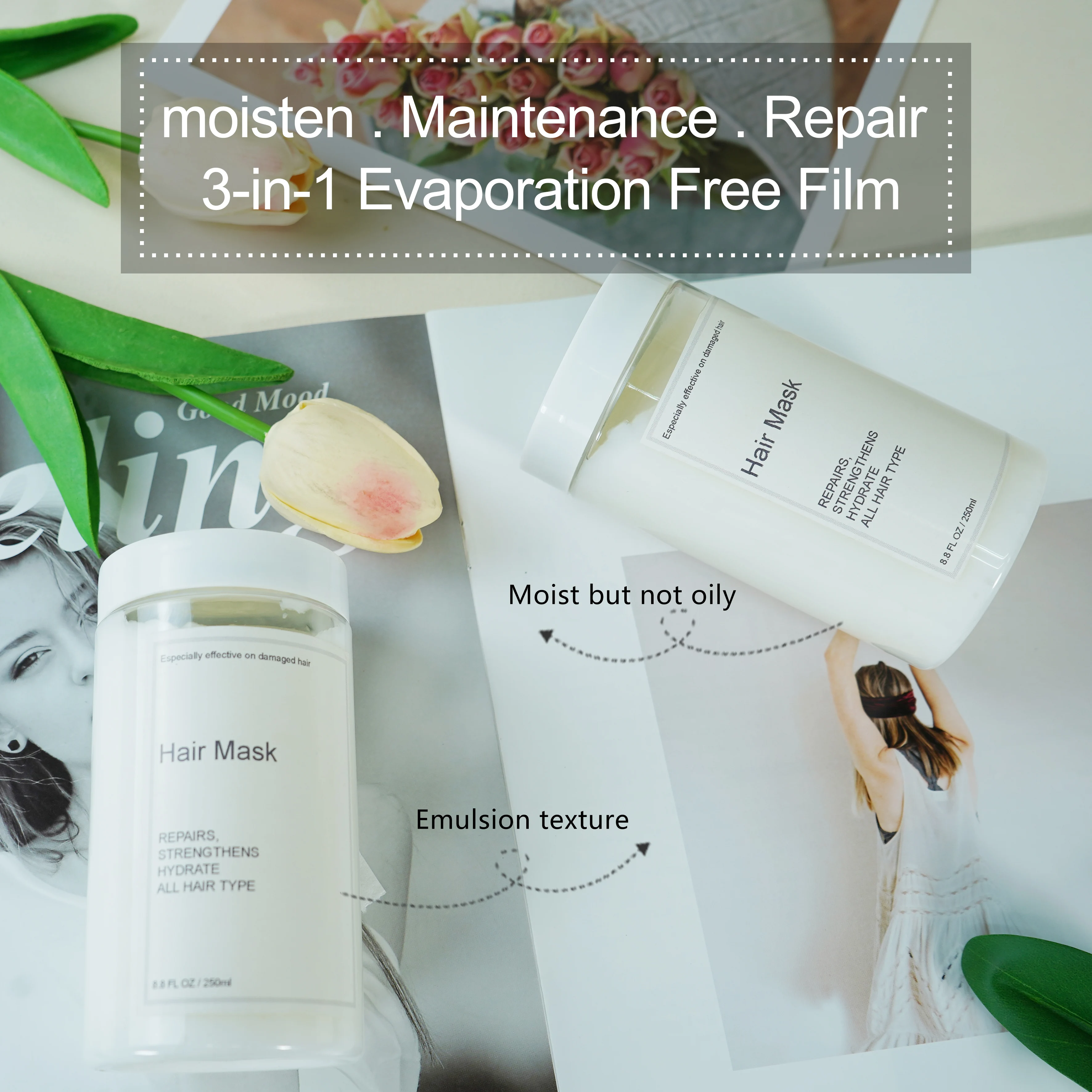 ISO Factory Wholesale Organic Conditioning Best Hair Mask Free Sample Cream Masque Softer More Manageable Hair OEM Mask For Hair