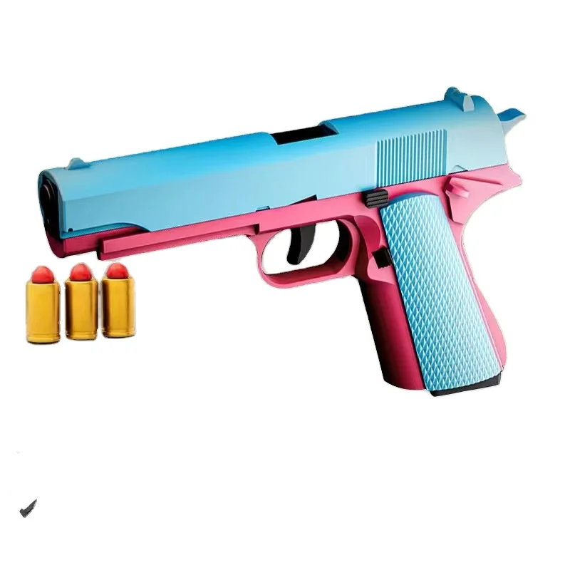 2024 Hot Selling Toy Gun 1911 shell ejecting Soft Bullet Simulation Boy Pistol Shotgun Mini Pistol Air Soft Guns For Adult