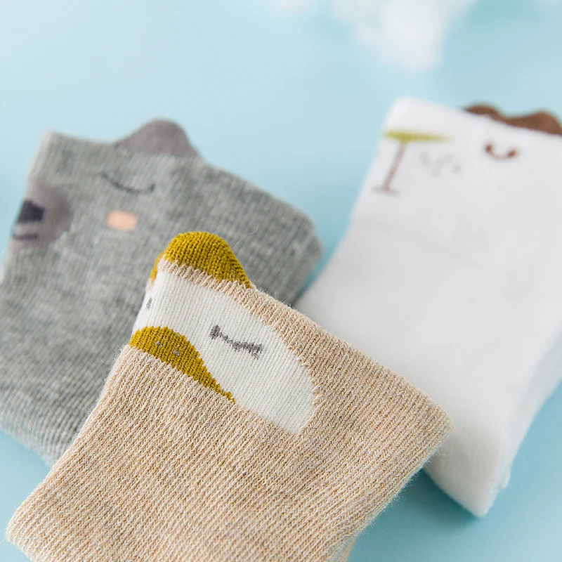 
Spring Autumn New Fashion Newborn Baby Thin Section Long Tube Lovely Animals Cotton Kid Soft Cartoon Elastic Baby Socks 