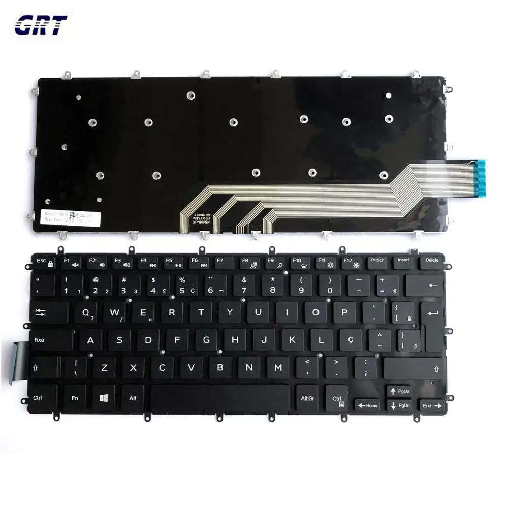 sunrex laptop keyboard For DELL Inspiron 13 7368 7370 7373 7375 7378 BLACK 0H4XRJ BR Layout