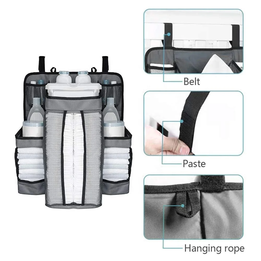 Factory Custom Hanging Nursery Organizer And Baby Changing Table Diaper Stacker Baby Diaper Caddy