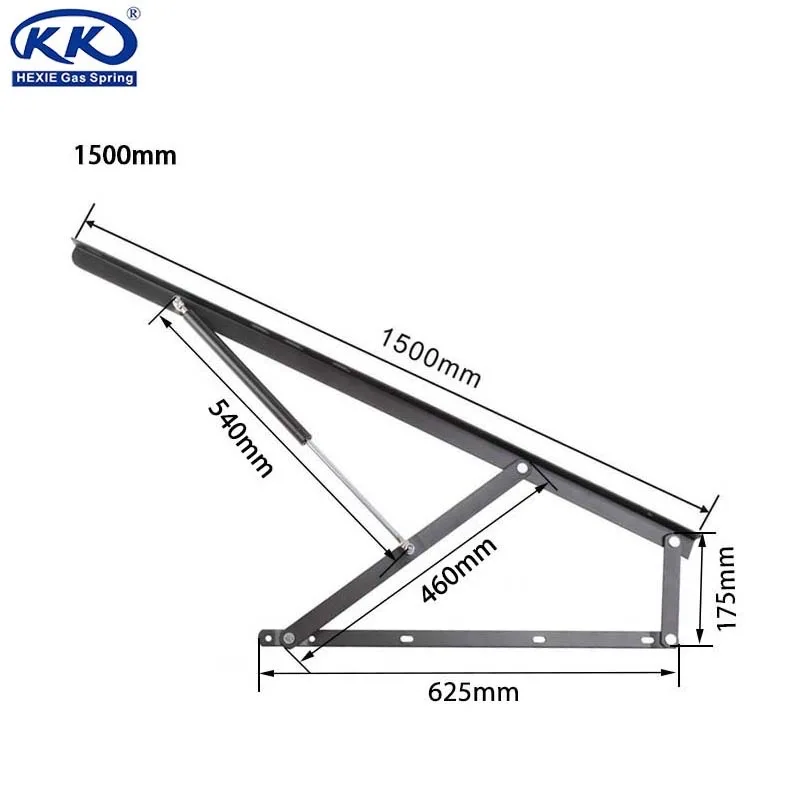 Hardware Folding Bed Hinge Frame Furniture Gas Spring Lift up Storage Mechanism