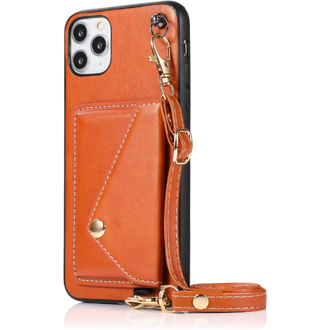 Кожаный чехол для мобильного телефона кожаная сумка через плечо съемная iPhone 13Pro Max