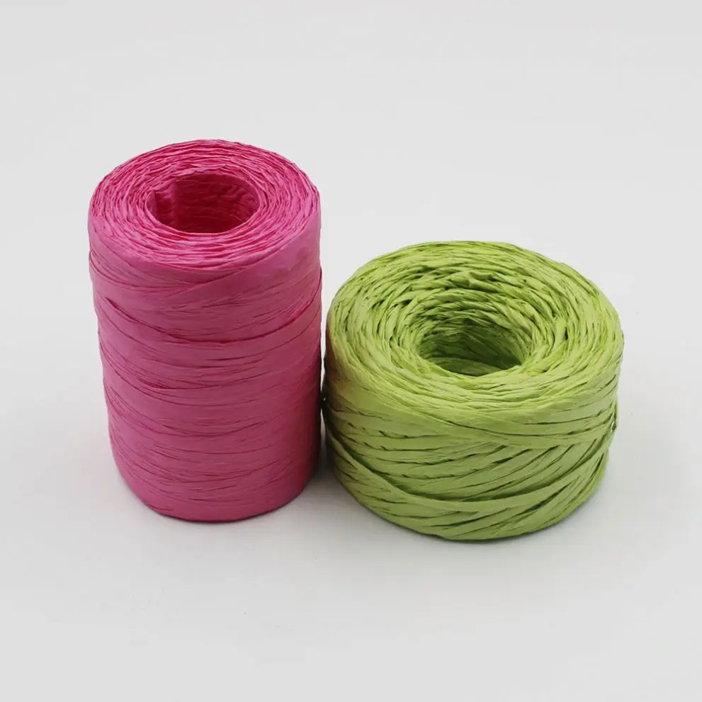 Хит продаж, бумажная пряжа для вязания крючком из рафии, подарочная упаковка, ручная сумка для вязания крючком