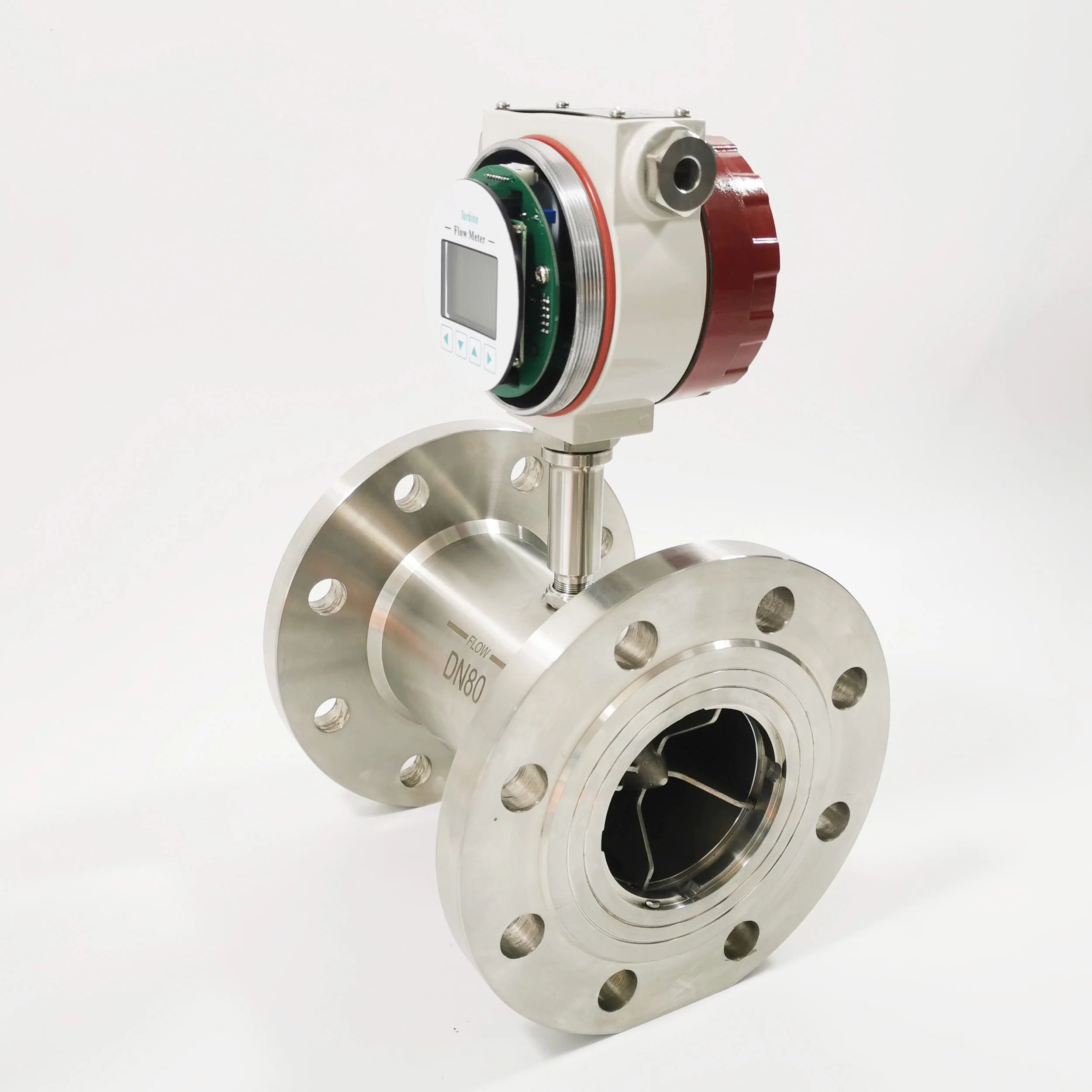 24vdc power 0.2% accuracy ethanol liquid flow meter 1.5 inch turbine water flowmeter