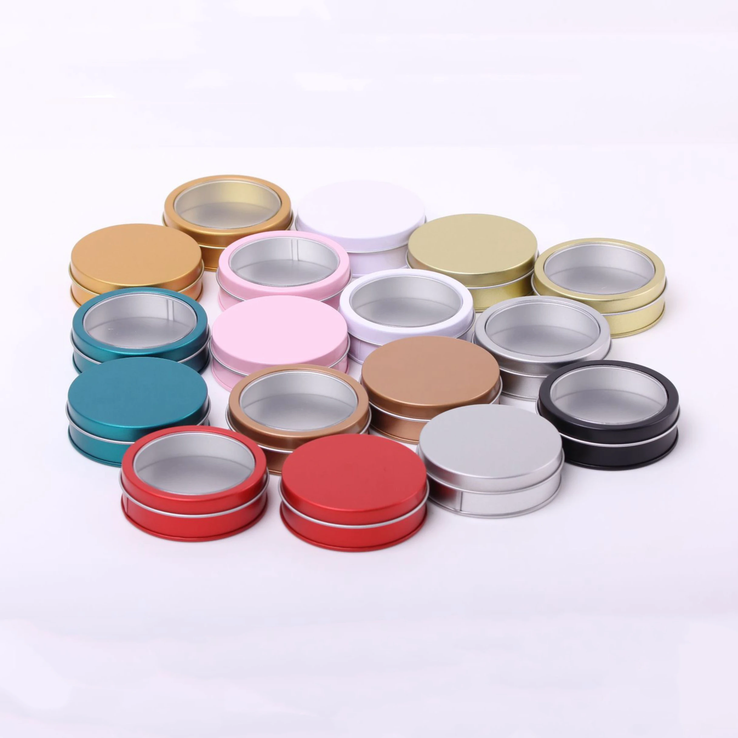 Bulk Small Round Empty Metal Gift Box Crafts Jewelry Storage Tin