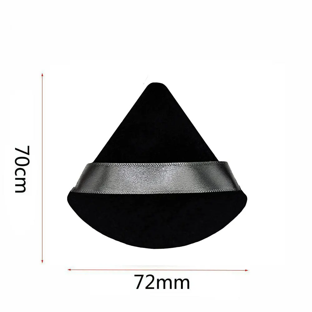 Custom Logo Dry White Black Face Triangle Soft Cosmetic Puff Pure Cotton Makeup Face Powder Puff