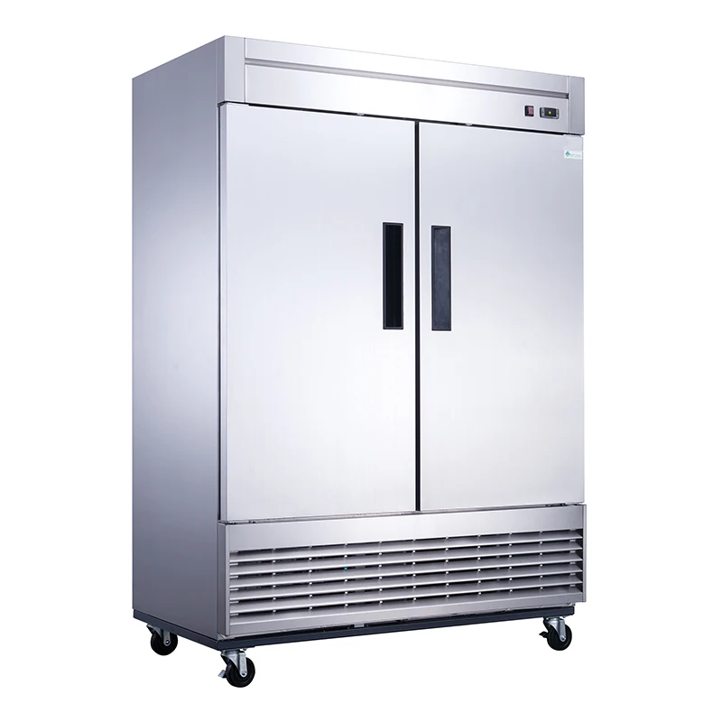 Dukers Brand Double Doors Upright Freezers Bottom-Mounted Reach-In  Freezer Solid Door Commercial Use