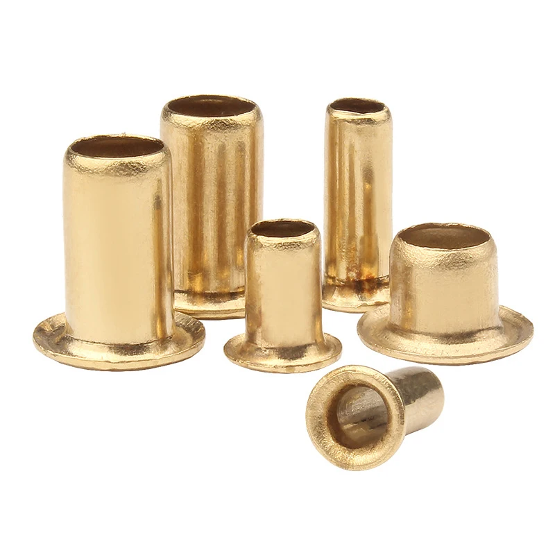 Brass Copper tubular Hollow Rivet Double-sided Circuit Board PCB Nails wide roll eyelet pcb rivet