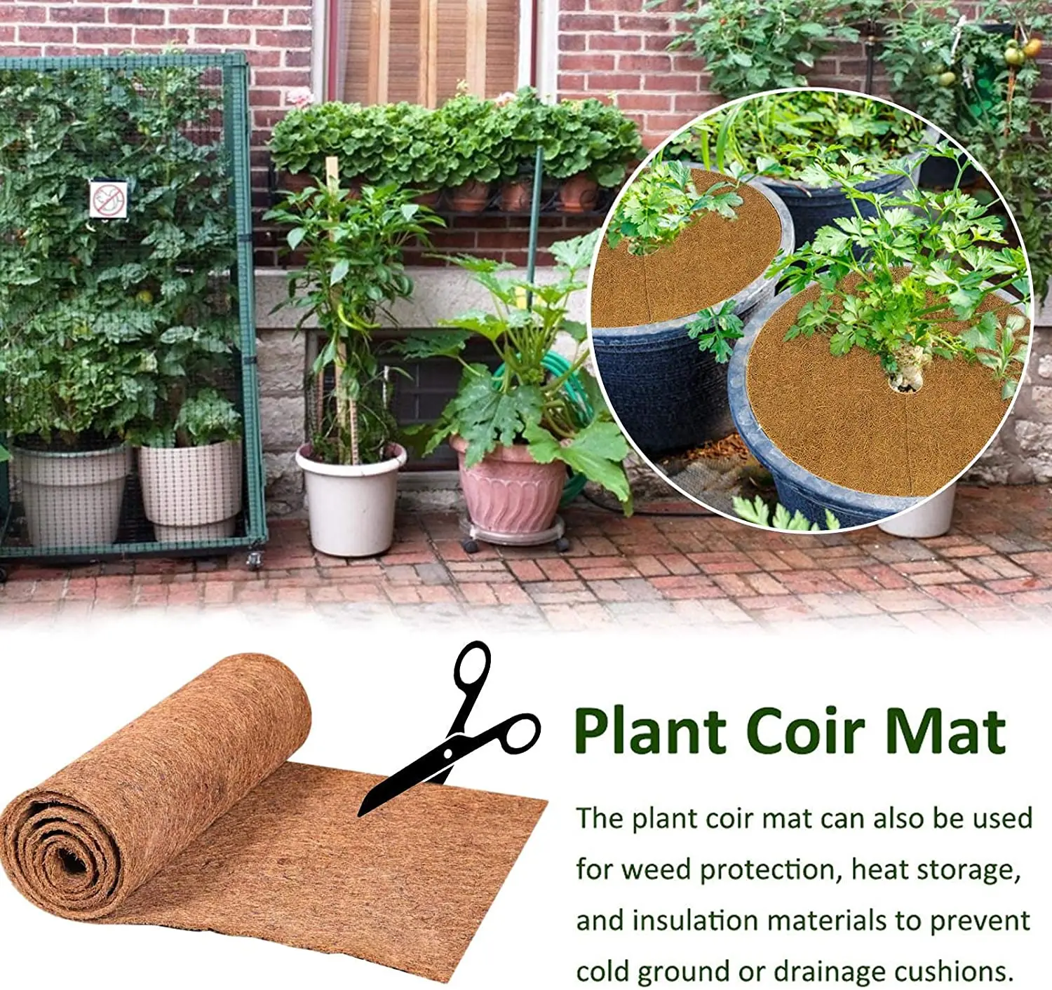 Wholesale Natural Coconut Fiber Mat Coconut Palm Mat Coco Liner For Hanging Basket Pet Reptile Carpet
