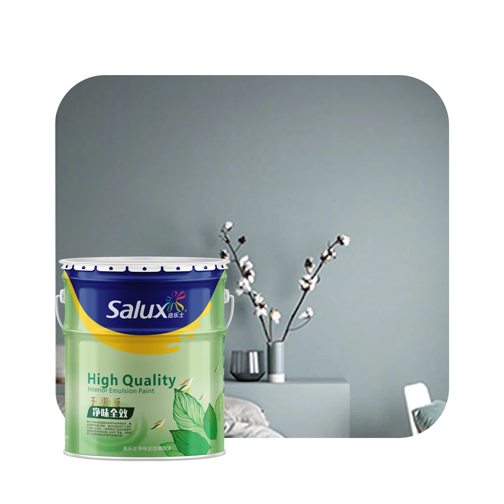 Low-Voc Salux scrub resistance Interior wall  Latex Paint for housing decoration satin paint semi gloss effect