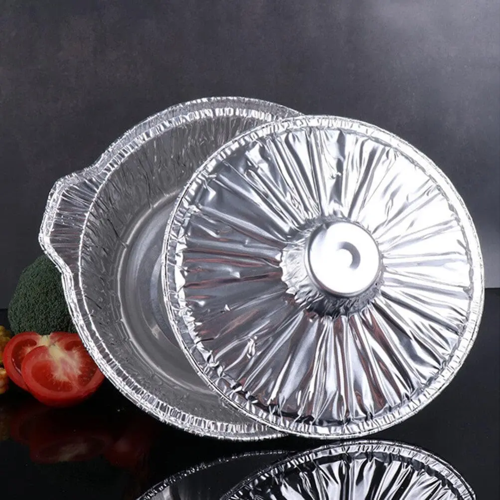 Disposable Takeaway High Quality Aluminum Foil Container Round Aluminum Foil Pot with Foil Lid