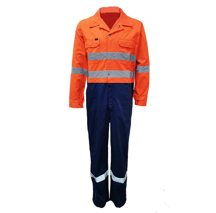Распродажа комбинезоны Hi Vis воздухопроницаемая рабочая одежда строительная площадка Оранжевые Комбинезоны яркая лента 5 см светоотражающая