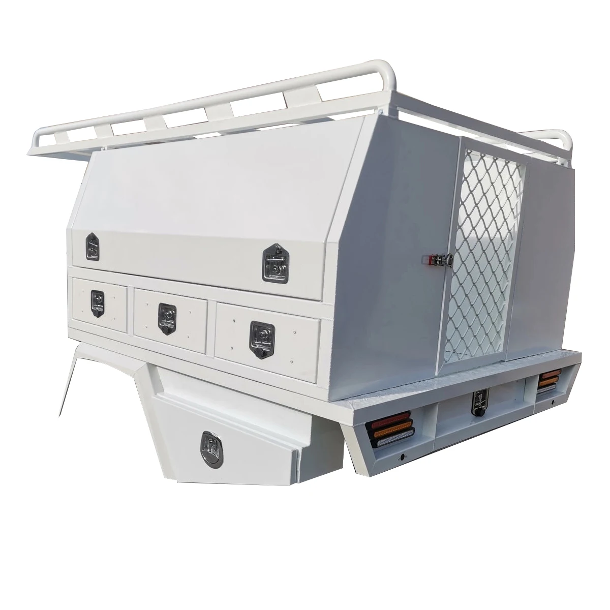 Lamax white aluminium ute canopy ute black toolbox tray and canopy dual/single/extra 4X4 cab