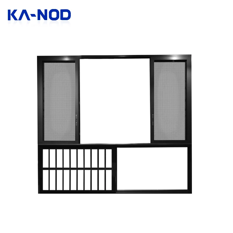 Residential Project Aluminum windows doors thermal break Low E Glass automatic sliding window opener