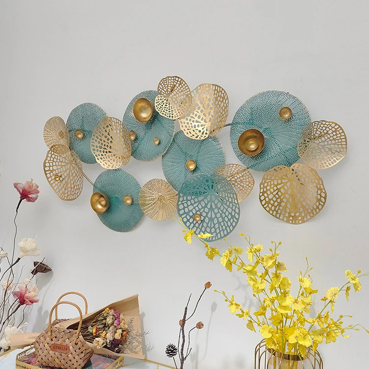 Living Room Background Dropshipping Products 2024 Metal Art Wall Decoration Flower Wall Light Luxury Home Decor For Sale