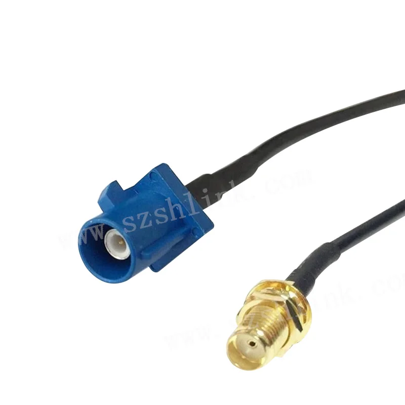 SMA female nut to Fakra C male plug RF coaxial cable adapter RG174 for GPS