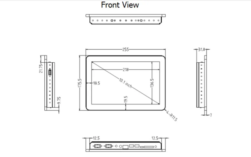 raspberry pi touch screen 10.1 inch ips lcd screen 1280*800 lcd  backlight  for  tft screen display