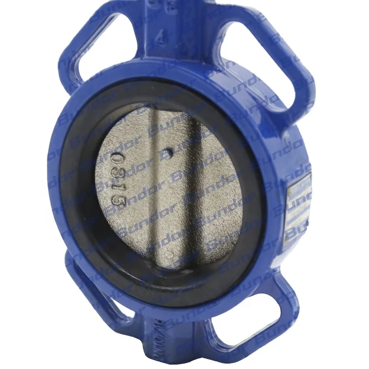 Bundor от китайского поставщика PN10/16 4 дюйма EPDM мягкое уплотнение ручной межфланцевый Клапан-Бабочка