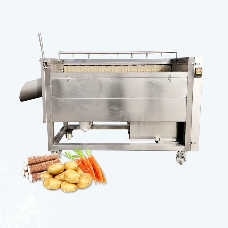 Automatic SUS304 industrial potato chips peeling machine potato peeler
