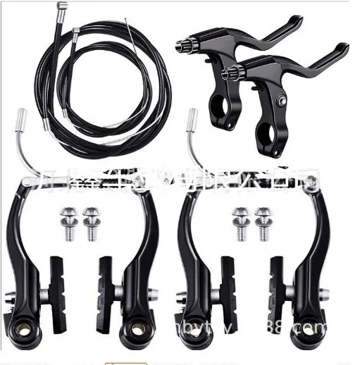 Complete Bike Brake Set Front Rear Bike Brake Inner Outer Cables  Lever Kit Includes Callipers Levers Cables