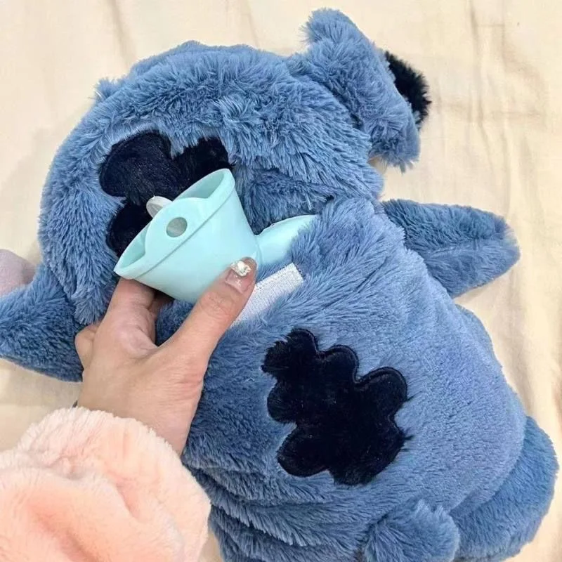 Winter cartoon hand warmer Stitch water-filled hot water bottle cute plush toy warm hand
