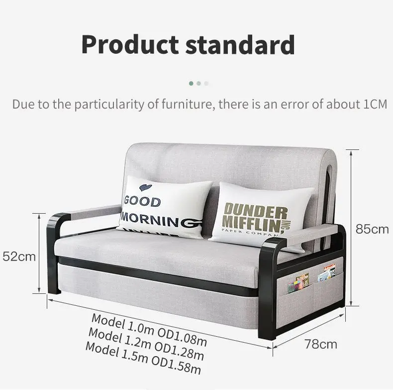 Multifunctional Folding Sofa Bed with Storage Sofa Come Bed with Price