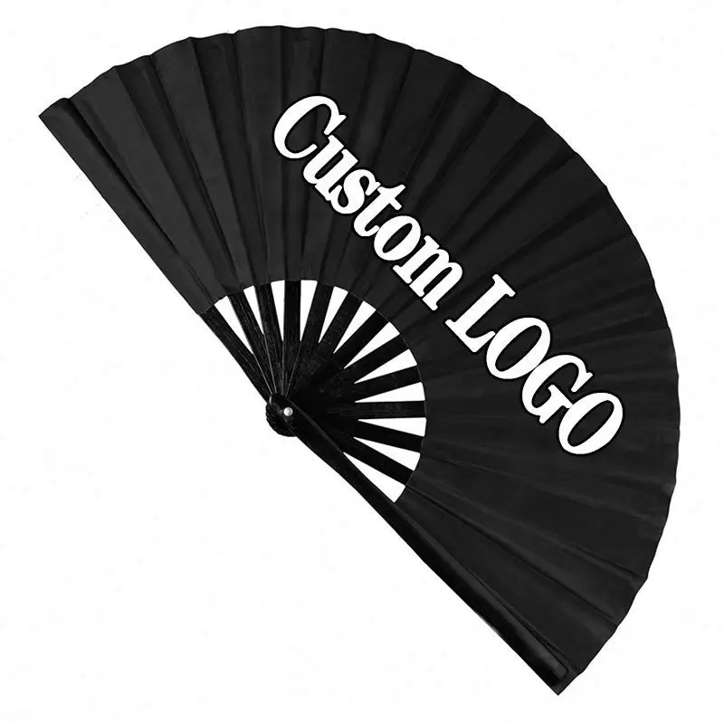 Wholesale Custom Printed Logo Folding Hand Fan Wedding Bamboo Hand Held Fan