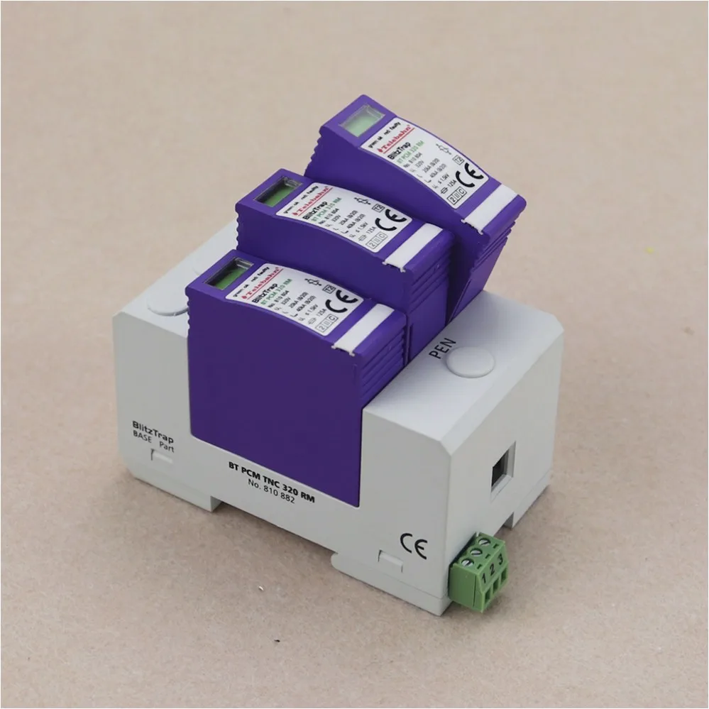 BT PCM TNC 320 RM Class II 3 Phase TNC Telebahn SPD 40kA AC KEMA-KEUR CB CE Protec Surg
