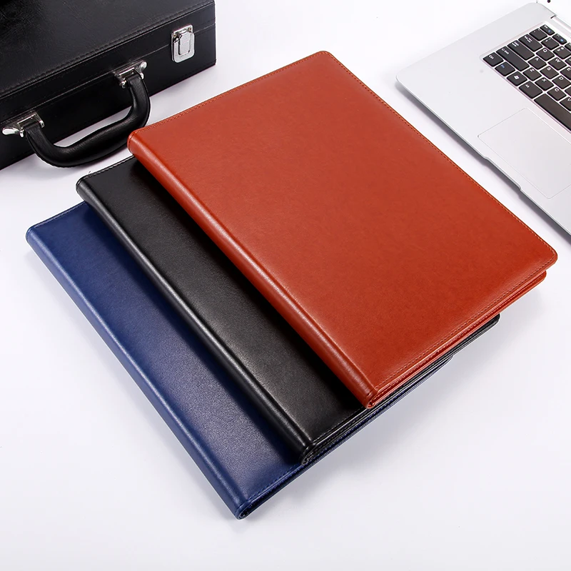 2021 new design A4 multifunction clipboard PU leather file folder  portfolio customized logo folder with pockets