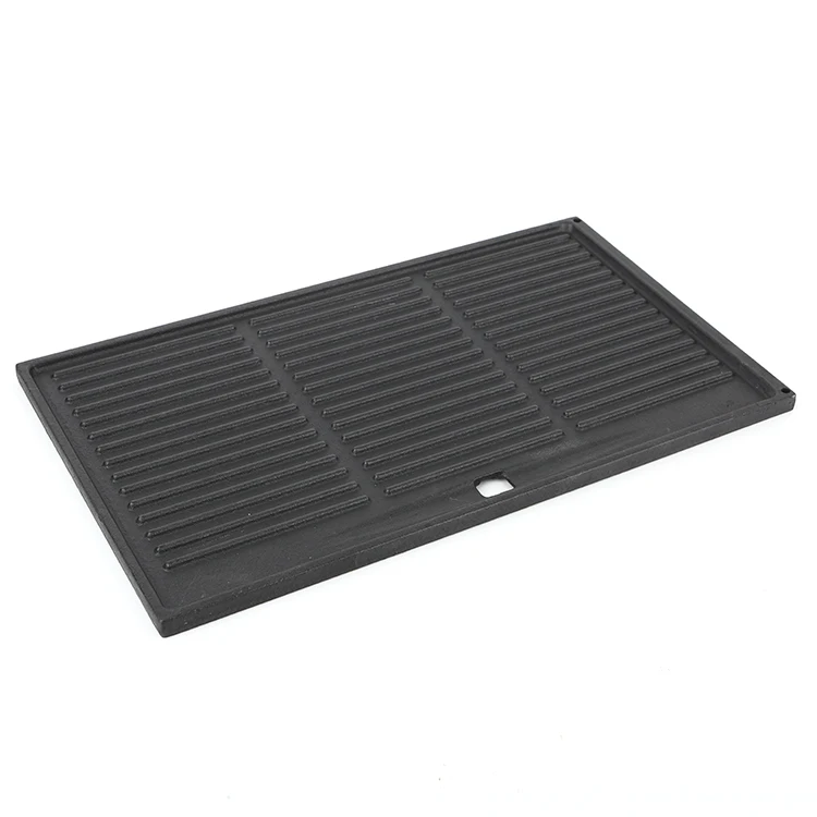 Cast Iron Reversible Griddle Plate Grill Plate for Gas Hobs and Barbecues with Flat and Ridged Surfaces