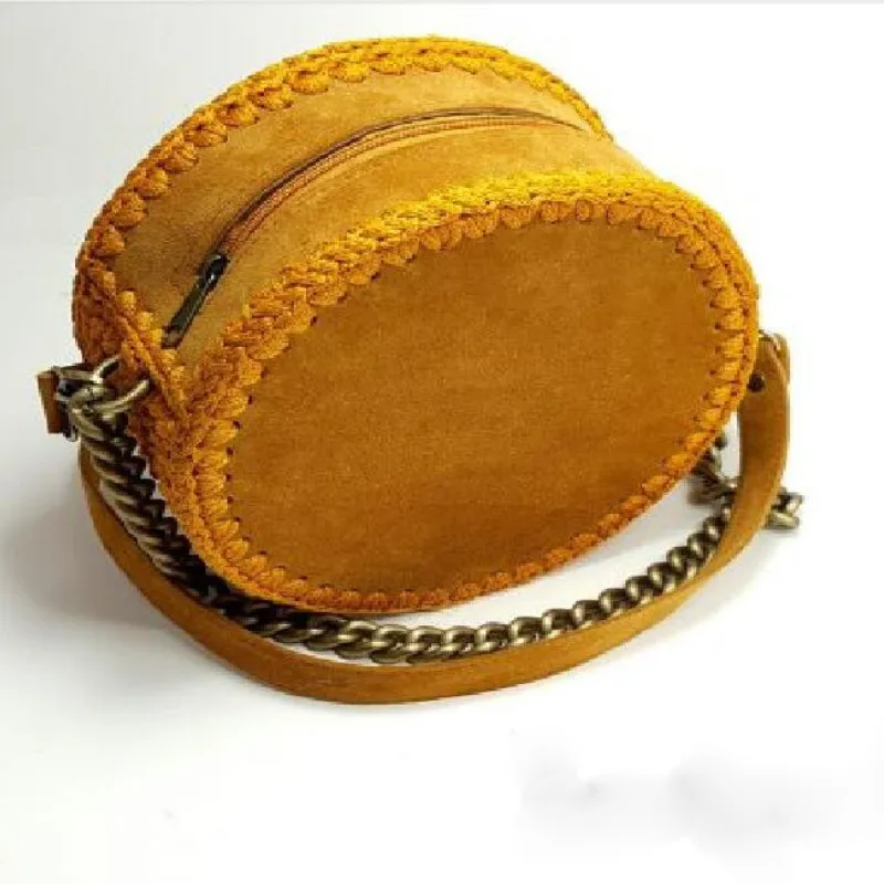PU Leather DIY Crochet Bags Making Accessories with Round Bottoms Top Zipper Cover Bag Strap for Handbags Purses Bags