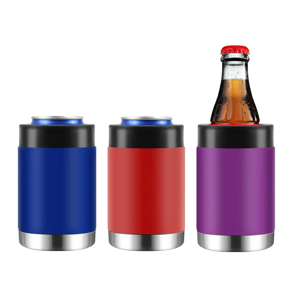 Glitter 12 oz Insulated Portable Sublimation Slim Can Coolers For Beer And Cola