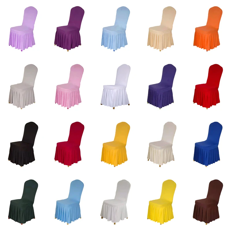 Stretch Chair Cover Universal Size Removable Wedding Party Banquet skirt Chair Cover