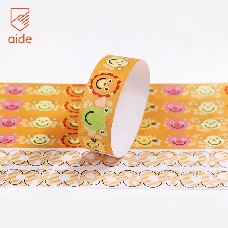 Custom Logo Printed Bracelet Waterproof paper party wristband Tyvek Wristbands for Event Party Supplies