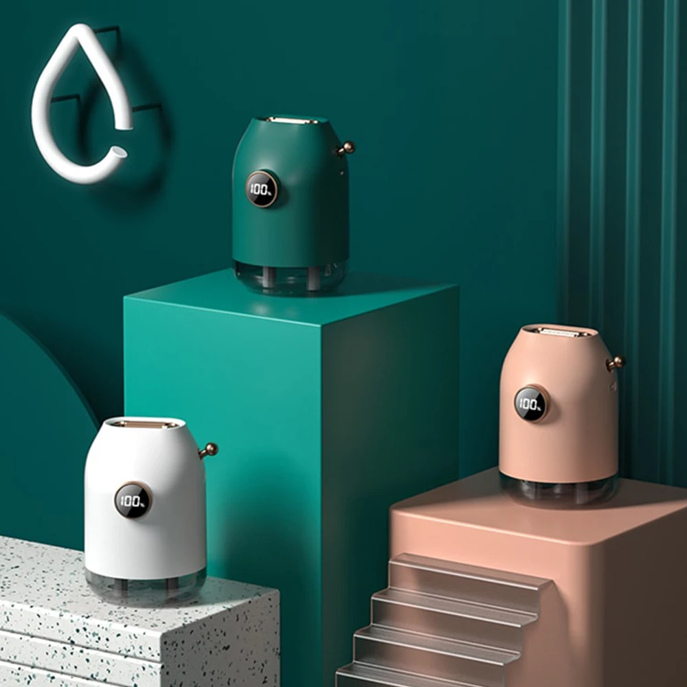 Wireless Portable Mini 300ml h2o Spray Mist humidificadores de aire Double Wet Aroma Essential Car USB Air Humidifiers