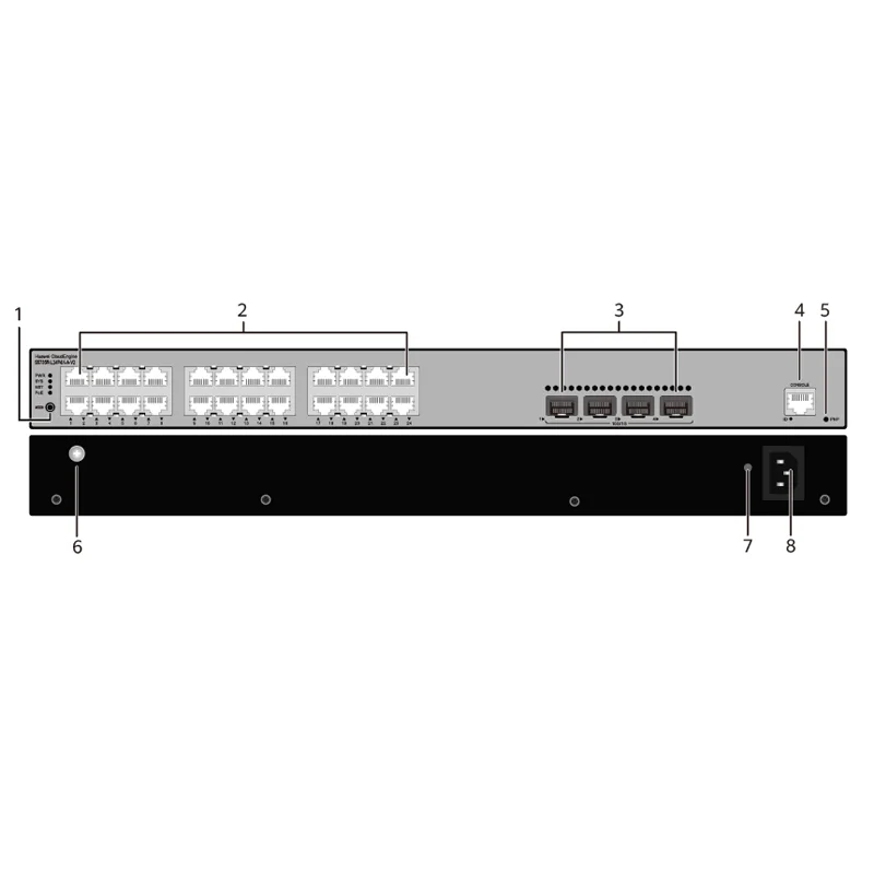 Переключатель HW CloudEngine S5735R-L24P4X-A-V2 10g sfp с портами 24x10/100/1000BASE-T (PoE +) 4x10GE SFP +